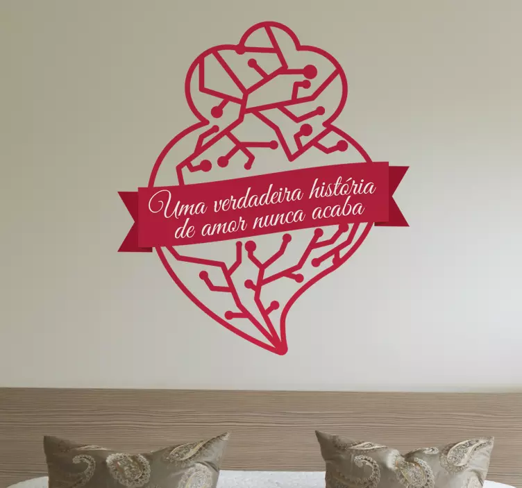 Autocolante Coração de Viana História de Amor - TenStickers