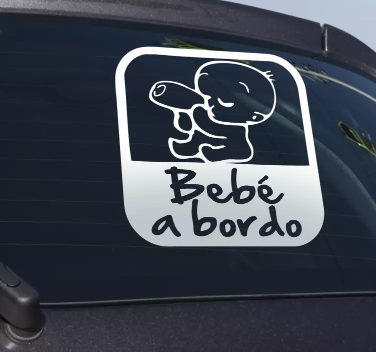 Autocolante cuidado bebé a bordo - TenStickers
