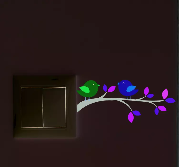 autocolante do interruptor da luz dos pássaros - TenStickers