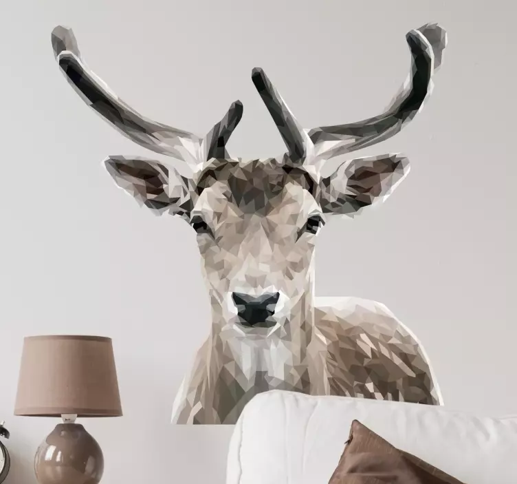 Vinil de animais selvagens Cervo geométrico - TenStickers