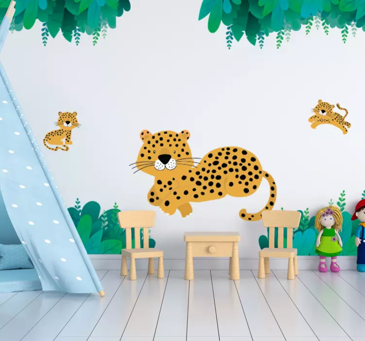 Autocolante de animais selvagens Leopardos - TenStickers