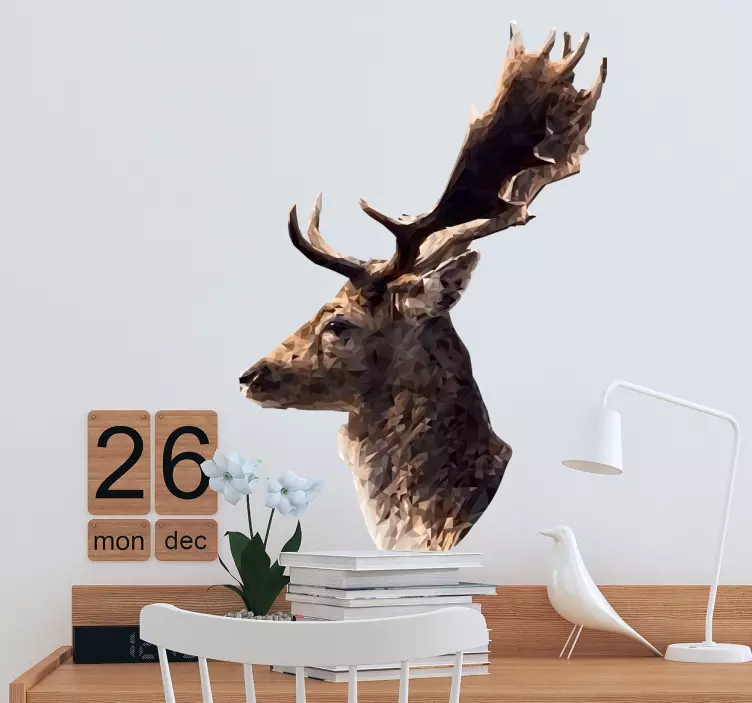 Vinil de animais selvagens Rena de perfil - TenStickers