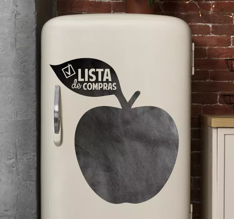 Autocolante de ardósia Maçã lista de compras  - TenStickers