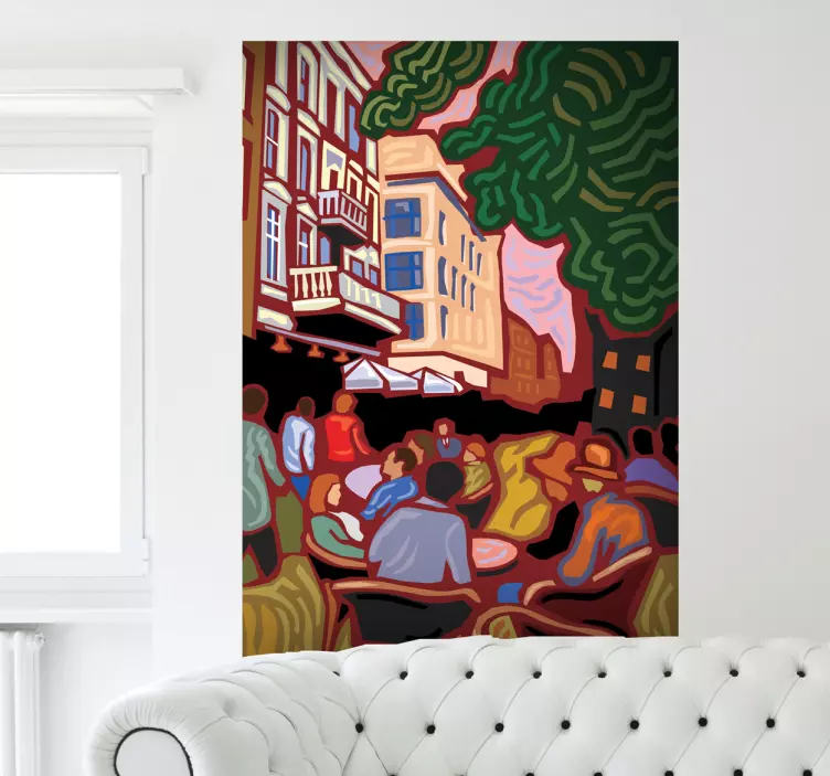 Autocolante de arte pintura impressionista de Van Gogh - TenStickers