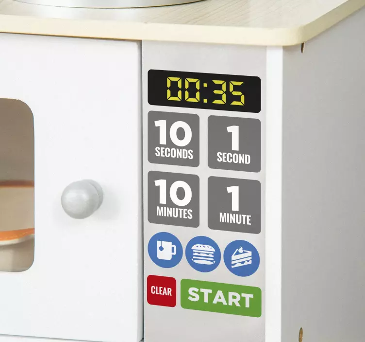 Autocolante decorativo de brinquedos botões de cor para microonda - TenStickers