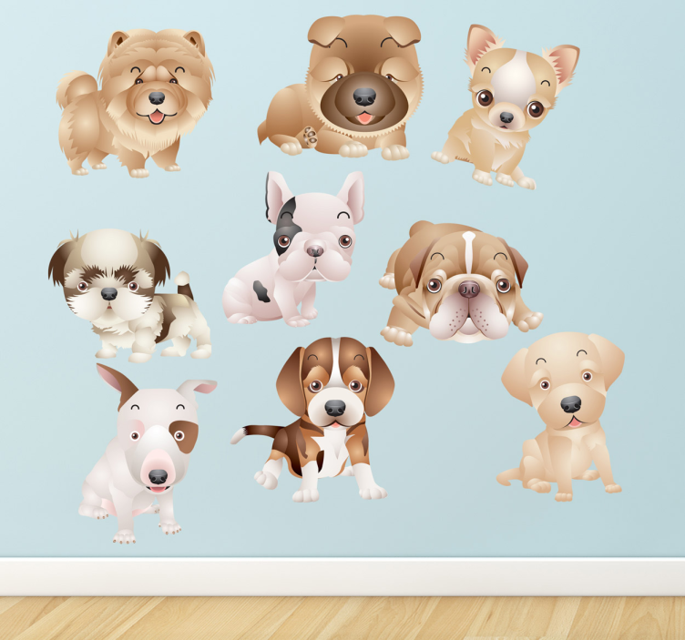 Autocolante de cães Puppies - TenStickers