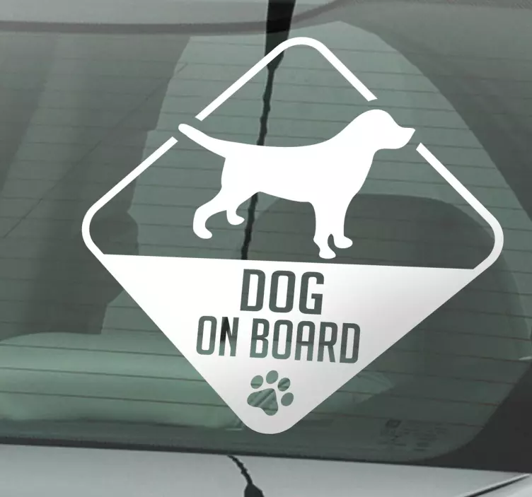 Autocolante de carro cão a bordo - TenStickers