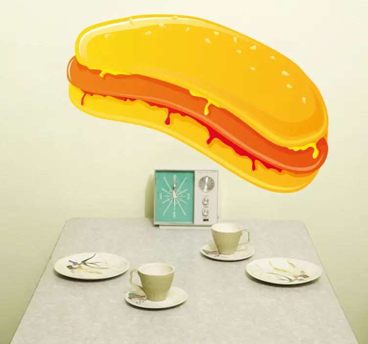 Autocolante de comida Hotdog  - TenStickers