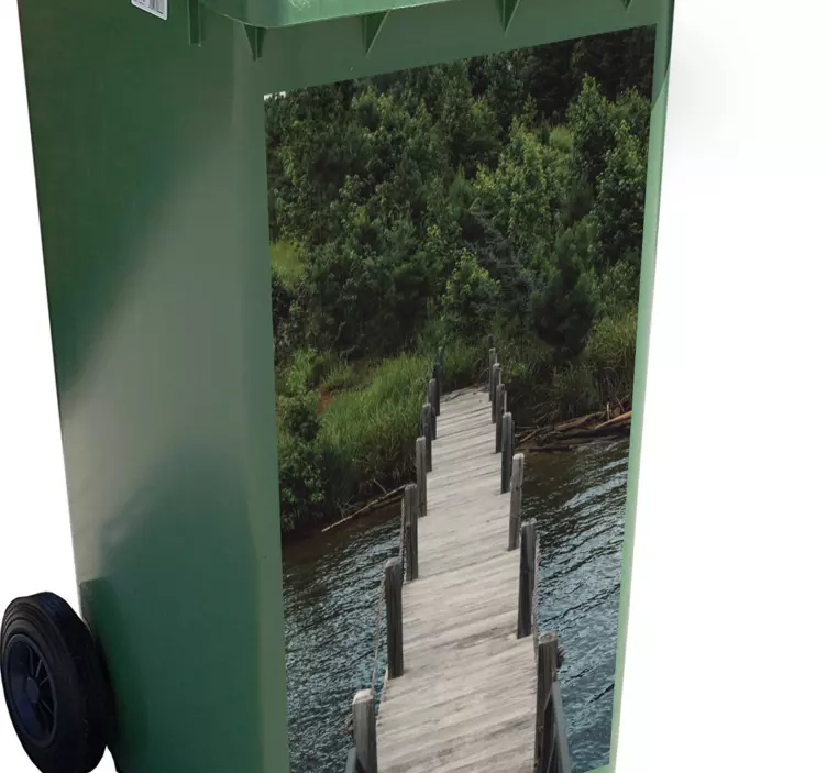 autocolante de contêiner de caminho na floresta - TenStickers