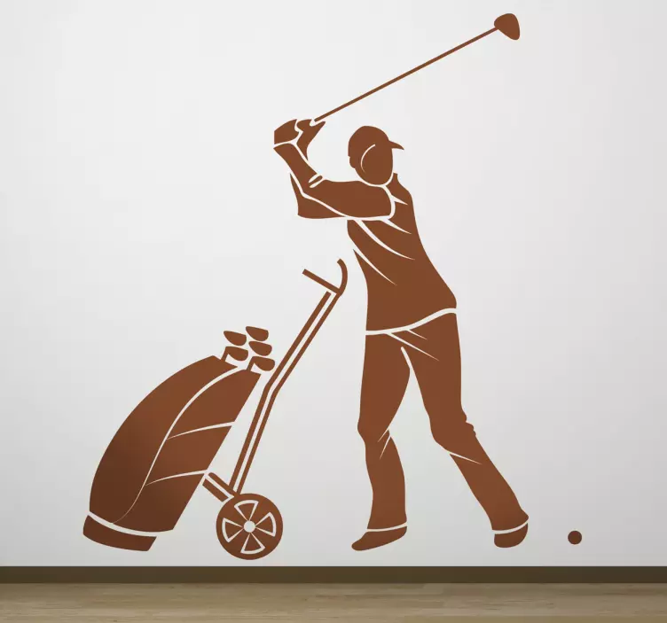 Autocolante de silhuetas golfista profissional - TenStickers