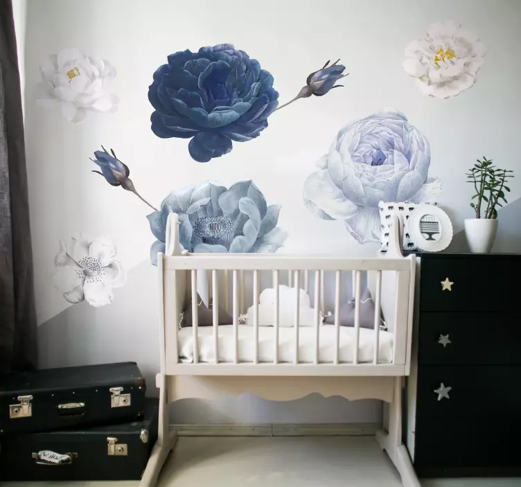 Vinil parede da flor para quarto de bebê - TenStickers