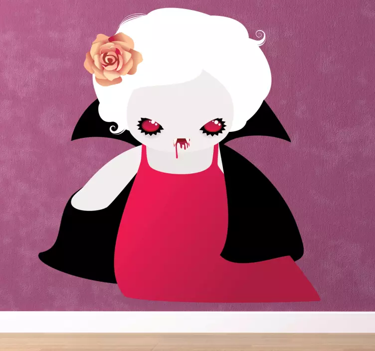 Autocolante de halloween Vampira sedenta - TenStickers