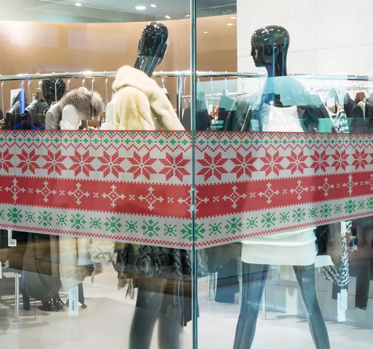 autocolante de janela padrão de natal - TenStickers