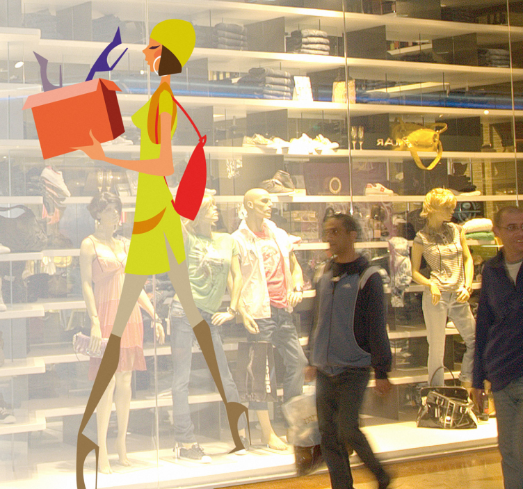 Autocolante de moda da senhora cliente  - TenStickers