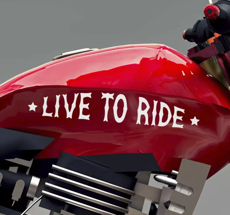 Autocolante de moto Live to Ride - TenStickers