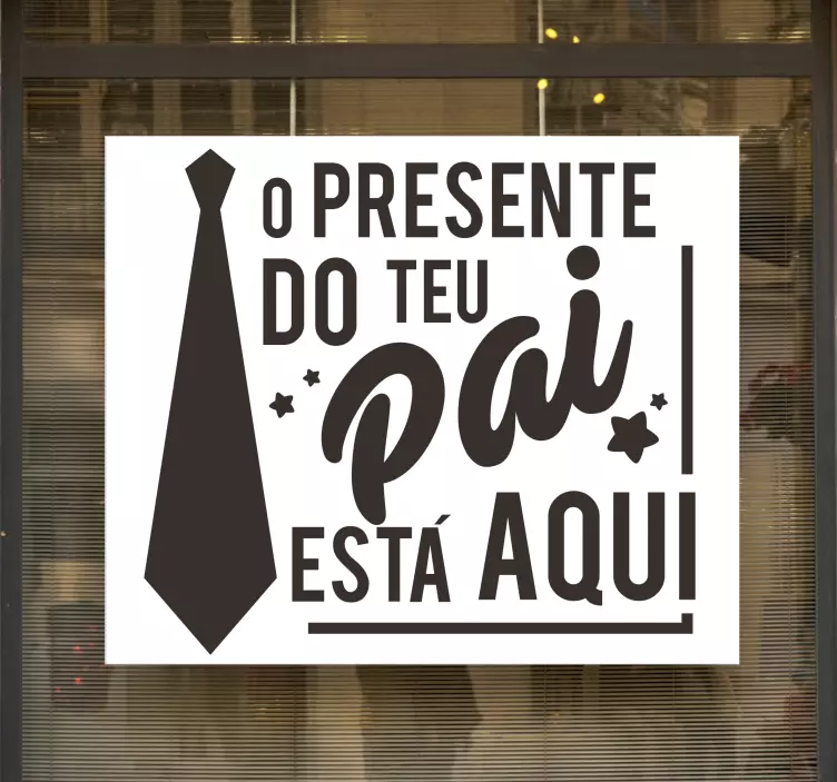 Vinil decorativo para montras Presente para o Pai - TenStickers