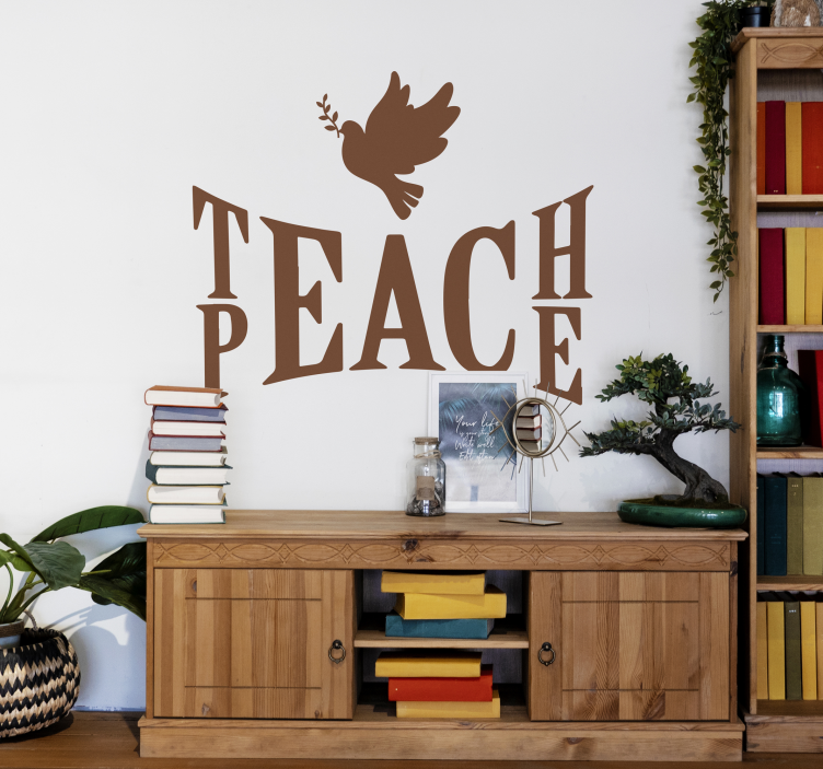Autocolante decorativo de outros textos teach peace - TenStickers