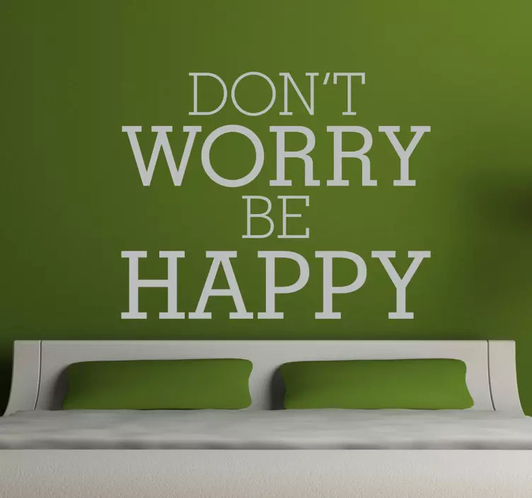 Autocolante de parede Don't Worry, Be Happy - TenStickers