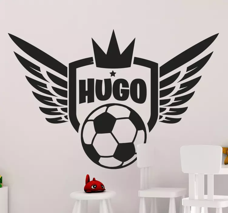 Autocolante de parede infantil Rei do Futebol - TenStickers