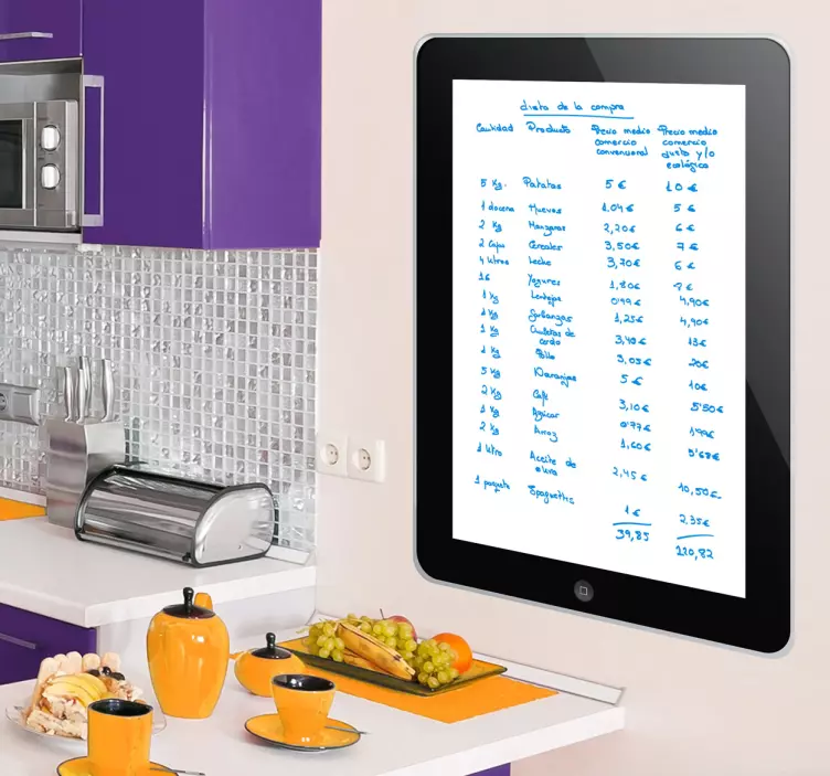Autocolante de parede iPad em quadro branco - TenStickers