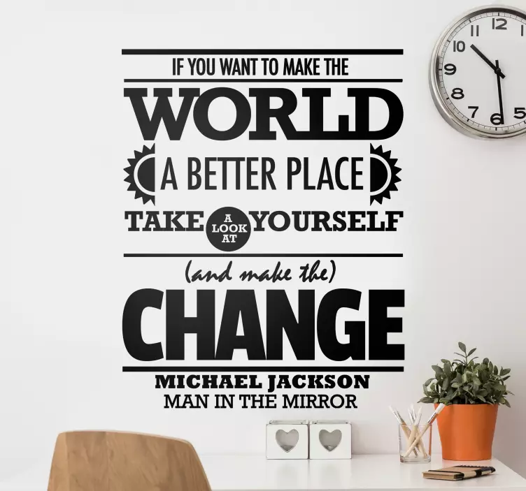 Autocolante de parede Man in the Mirror - TenStickers