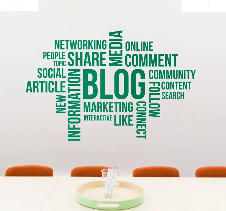 Autocolante de parede social media - TenStickers