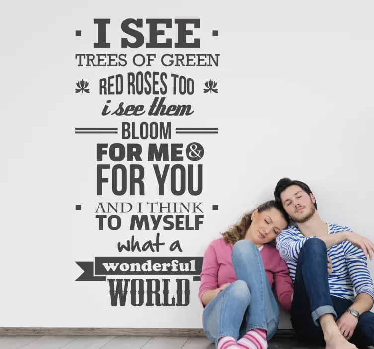 Autocolante de parede What a Wonderful World - TenStickers