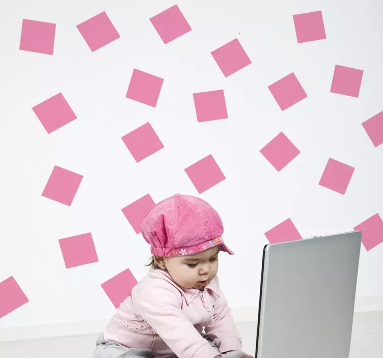 autocolante de quadrados geométricos - TenStickers