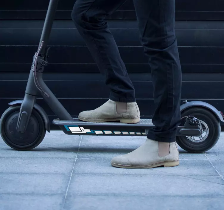 Autocolante decorativo de quadrados patinete Quadrado - TenStickers