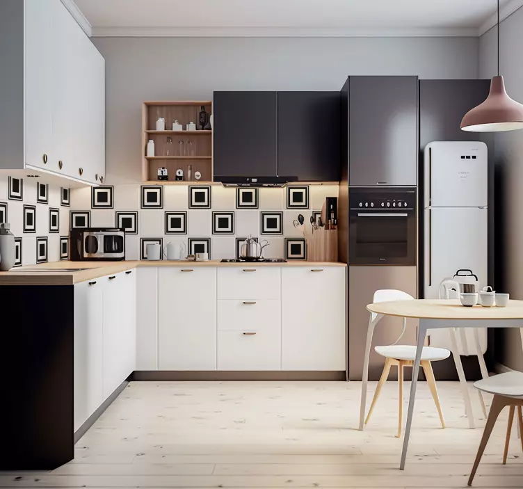 Autocolante decorativo de quadrados quadrados para azulejos - TenStickers