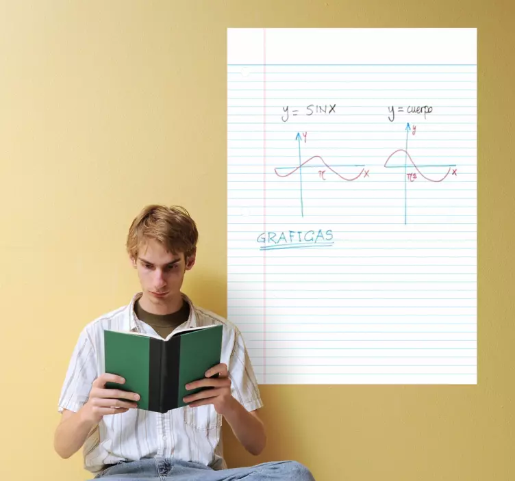 Autocolante de quadro branco folha pautada - TenStickers