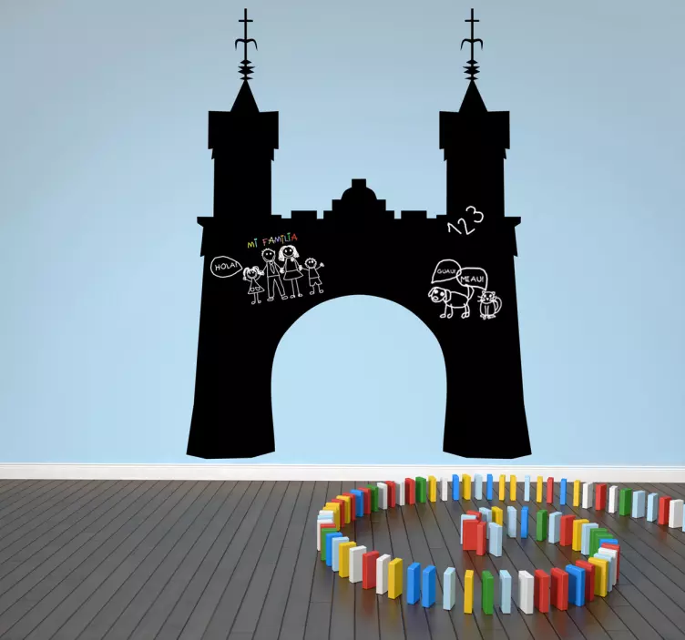 Autocolante quadro-negro da entrada do castelo - TenStickers