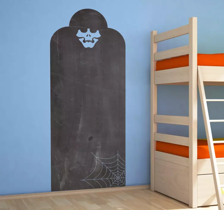 Autocolante de quadro negro túmulo de esqueleto - TenStickers