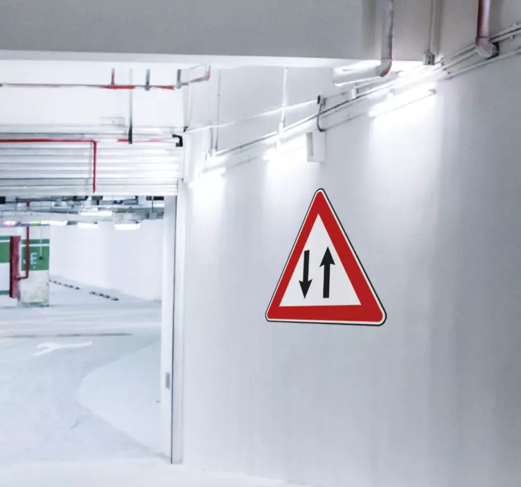 Autocolante de sinais de trânsito dois sentidos - TenStickers