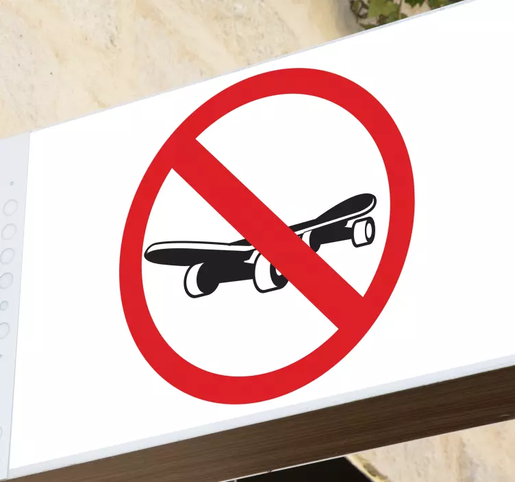 Vinil decorativo de sinalética Proibido Skates - TenStickers