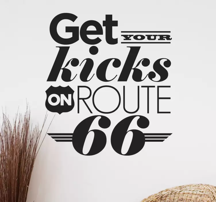 Autocolante de texto Route 66 - TenStickers
