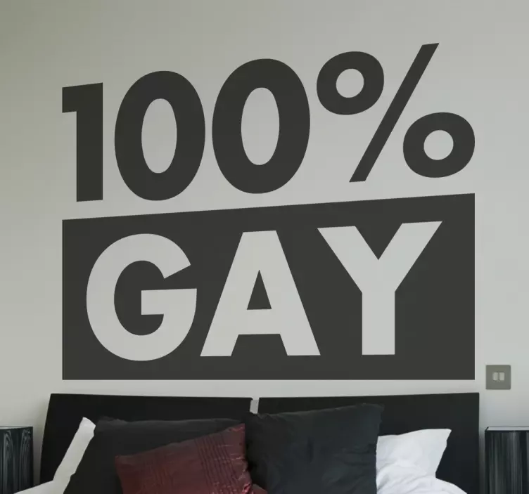 Autocolante decorativo 100% gay - TenStickers