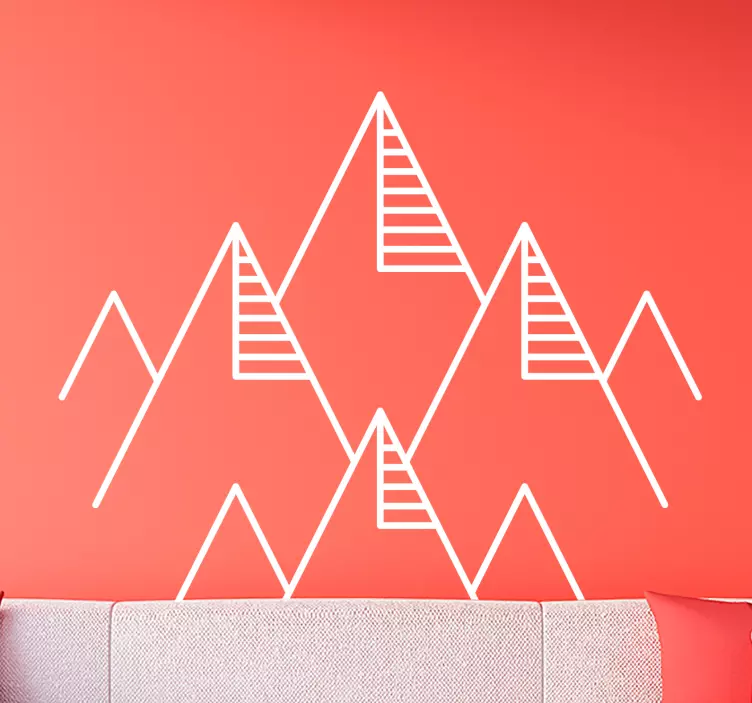 Vinil decorativo abstrato Montanhas geométricas - TenStickers