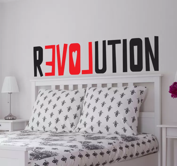 Autocolante decorativo amor revolução - TenStickers