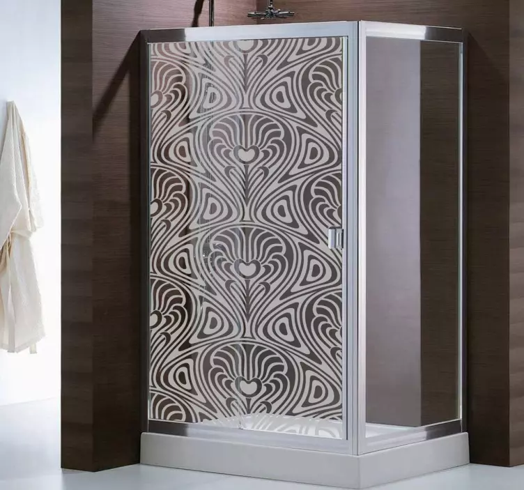 Autocolante decorativo arte abstrata chuveiro - TenStickers