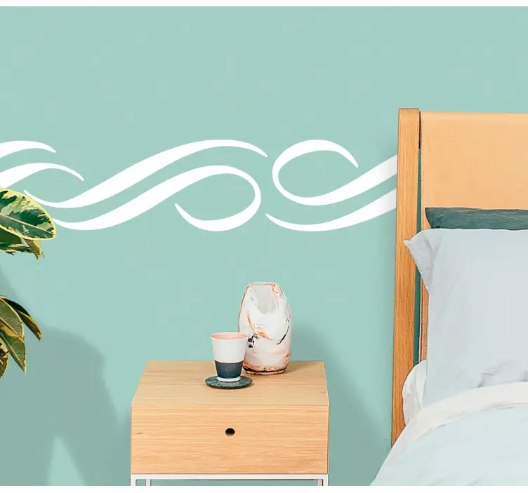 Autocolante azulejo Padrão de arabescos monocolor - TenStickers