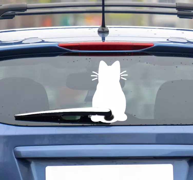 Autocolante com cães e gatos gato de limpeza - TenStickers
