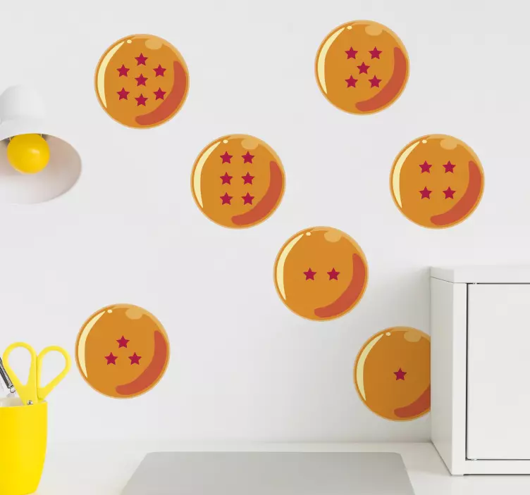 Autocolante cartoon Sete bolas mágicas - TenStickers