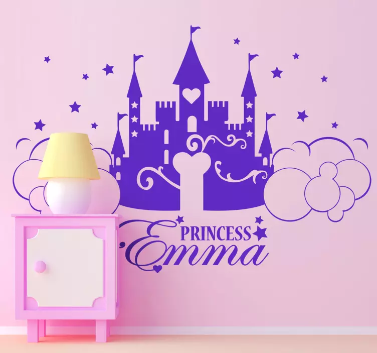 Autocolante decorativo castelo personalizável - TenStickers