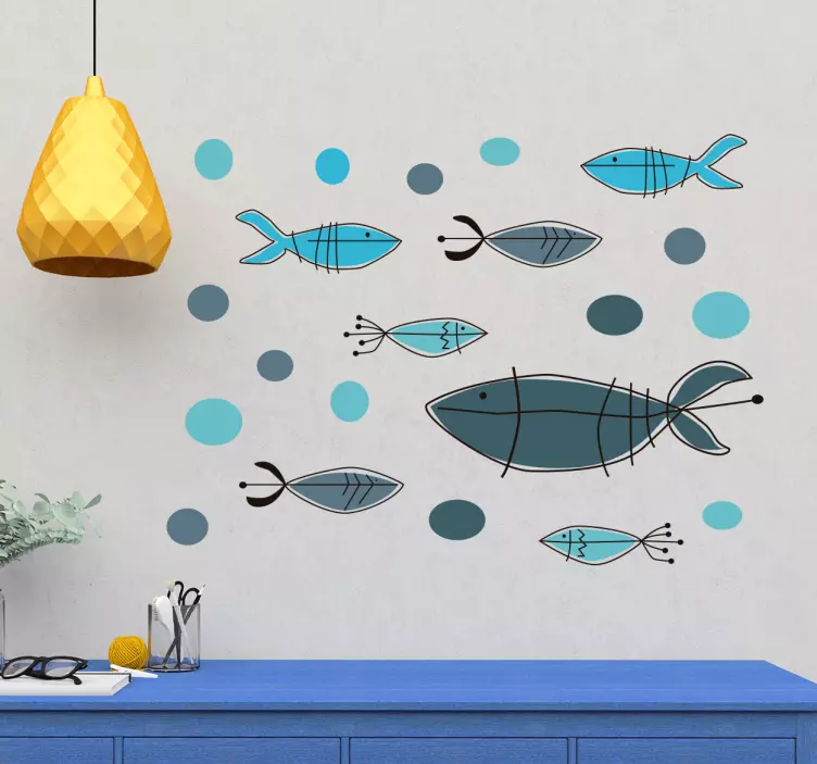 Autocolante com peixes Aquarium - TenStickers