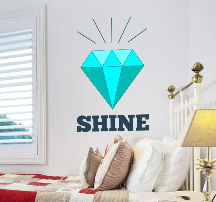 Vinil decorativo com texto diamante shine - TenStickers