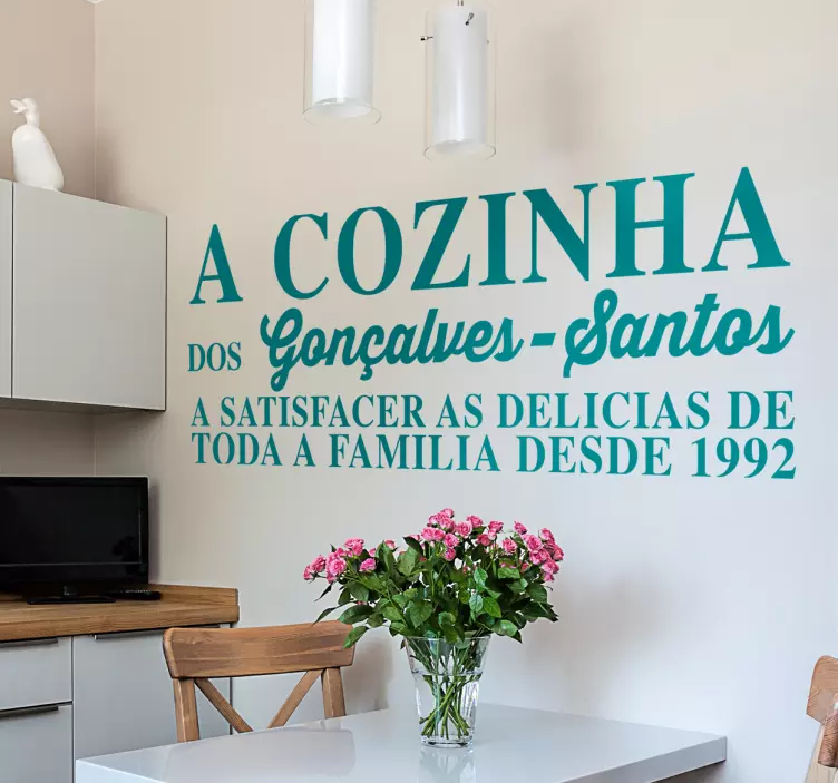 Autocolante decorativo cozinha familia - TenStickers