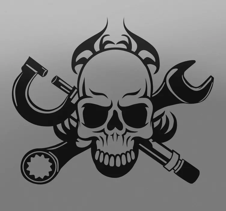 Autocolante decorativo crânio motor - TenStickers