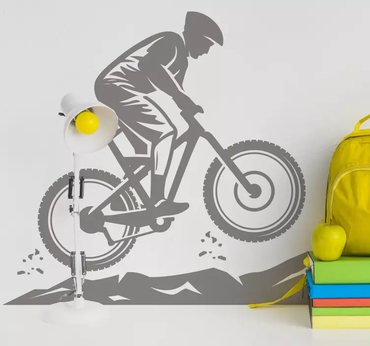 Autocolante de ciclismo Ciclista de montanha - TenStickers