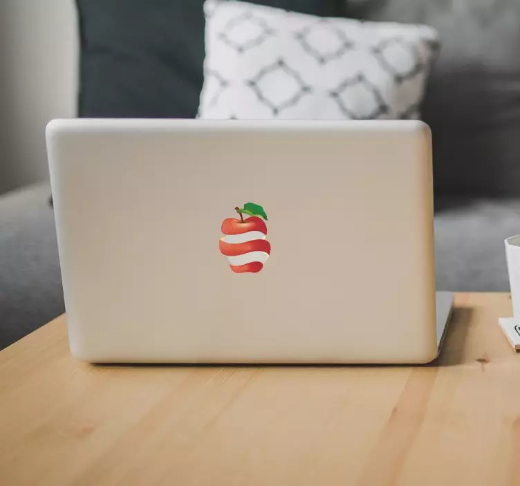 Autocolante de frutas Macbook de casca de maçã - TenStickers
